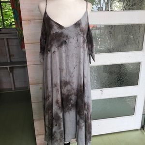 Cold shoulder dress.